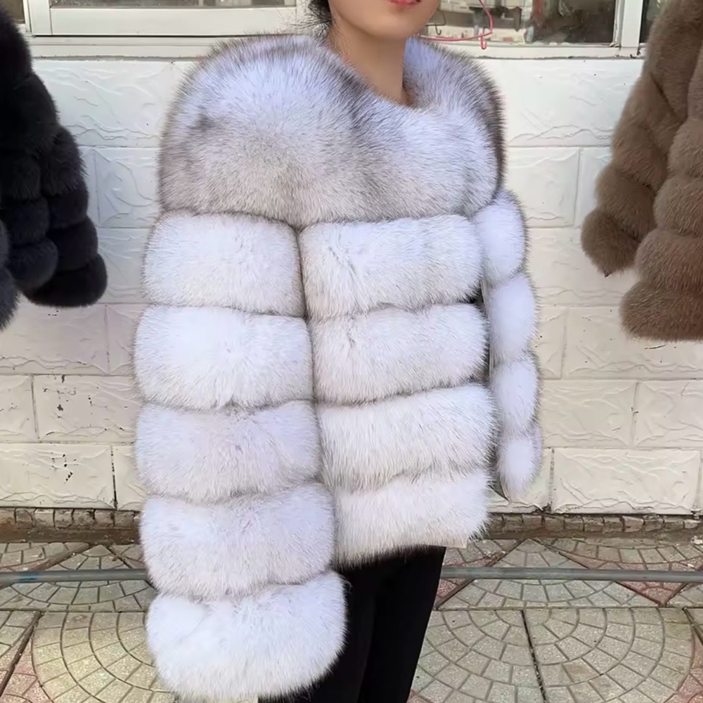 Real Fox Fur Coat for Winter